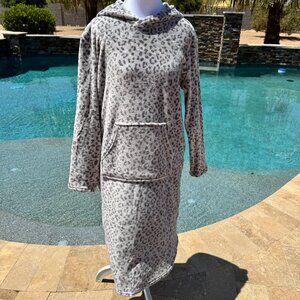 32 Degrees Heat Lounger Plush Hoodie Hooded Pajamas Dress Nightie Size S / M